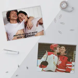 Heated Rivalry 2026 - 2027 Wall Calendar, Hockey Romantic, LGBTQ, Hollander Rozanov Fan Merch, Hudson Williams, Connor Storrie Gift Monthly Planner