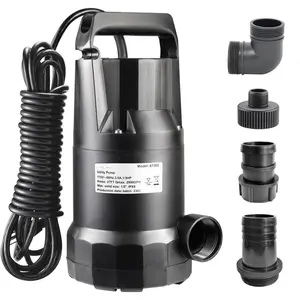 1/3HP Submersible Water Pump-Oil Free Design with 10 FT Power Cord,2900GPH Thermoplastic Utility Portable Transfer Pump Clean Water Removal Drain Pump for Swimming Pool Garden Basement