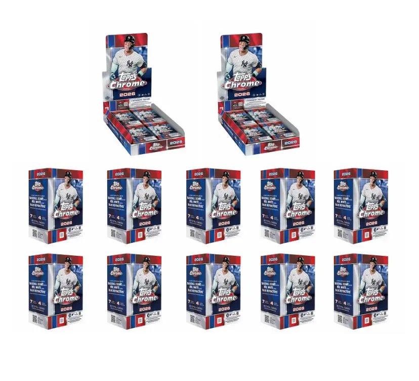 PYT Break #31 - 2x 2026 Topps Chrome Baseball Hobby Box & 10x 2026 Topps Chrome Baseball Blaster Box