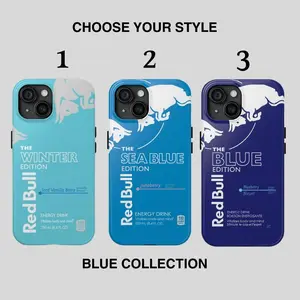 Blue Edition Redbull Collection Premium Tough Phone Case for iPhone 16 15 14 13 12 11 Pro Plus Pro Max X XS XR iPhone 8 7 SE samsung Galaxy S24 23 24 22 21 iPhone Case samsung case Perfect Gift