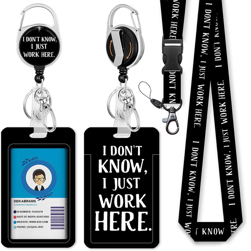 ID Badge Holder with Retractable Reel.1 Count lDName Tag Work Badge Clip Id Badge Holder Heavy Duty and Retractable Keychain, Cute Badge Reel with 360 Degrees Rotate Carabiner Clip,  Student Daily Office Removable Cardholder