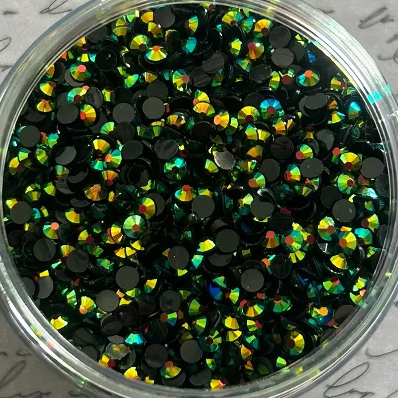 AB Black Resin Rhinestones - Bulk Rhinestones - Choose Your Size & Quantity - Ideal for Nails, Phone Cases, Bling Tumblers and Shoes