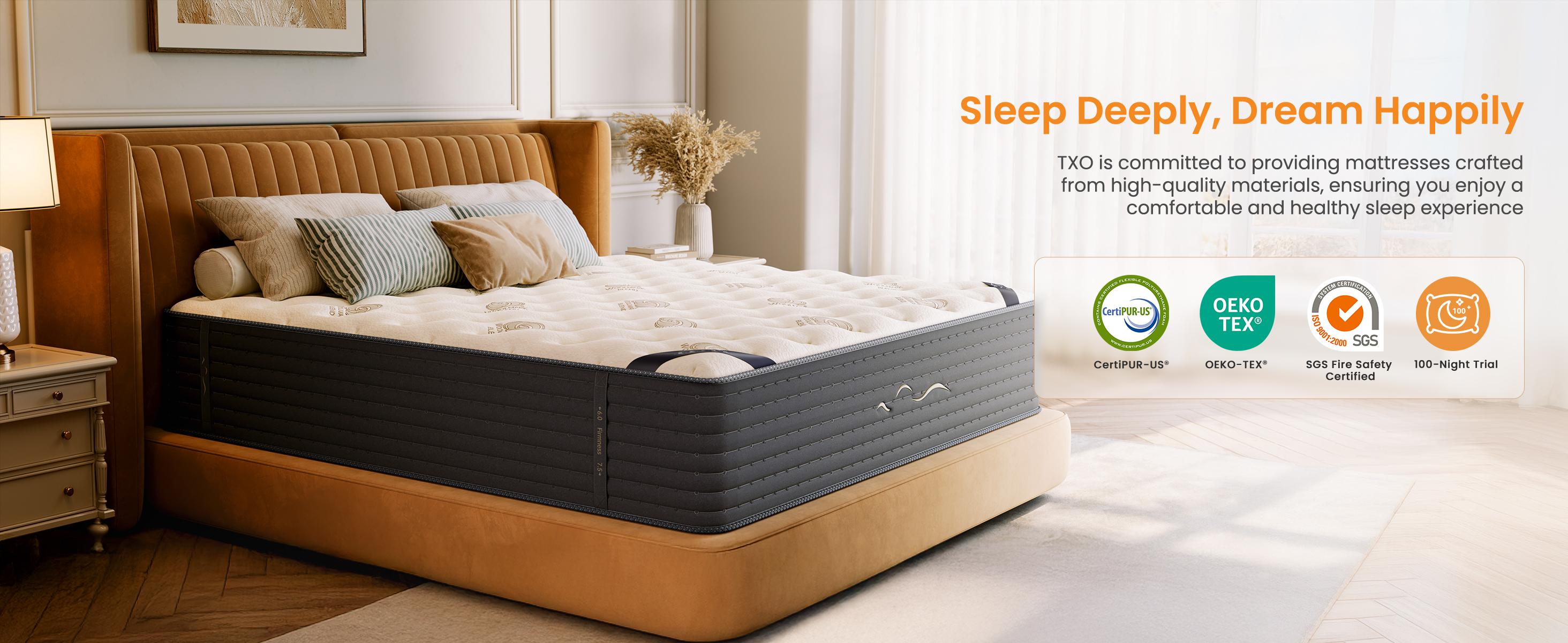 8/10/12/14In Twin Mattresses,Cashmere fabric | Gel-infused memory foam | Individually pocketed springs | Flame-retardant cotton | Bamboo charcoal foam | Flippable double-sided mattress  twin mattresses | Reinforced Edge Support