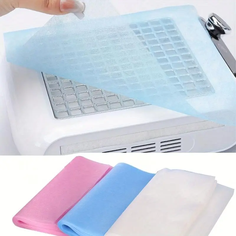 100pcs Unscented Professional Nail Art Dust Collector Filters - Efficient Manicure Machine Dust Absorption Sheets for Easy Clean & Use