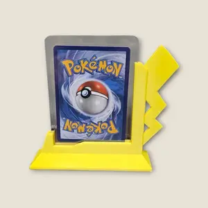 Toploader Display - Pikachu Card Stand, Protects Cards, Fits Most Standard Top Loaders, Yellow Design