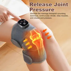 1/2pcs Heating Pad for Knee Brace, Heated Knee Brace Bag with Massager, Wireless Knee Massager with Heat and Vibration, Warm Massage Knee Pad