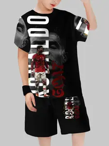 CR7 Legendary No.7 Commemorative Set, Teenagers' Portugal-Themed Casual Sportswear, Sporty Set