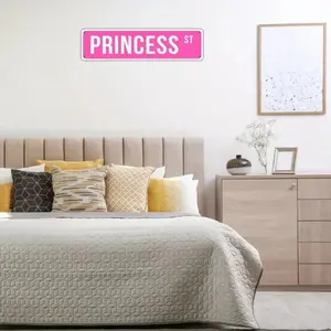 Princess Street Sign, 1 Count Metal Iron Sign, Wall Decor for Home Living Room Bedroom, Room Decor, Home Decor, Bedroom Accessories