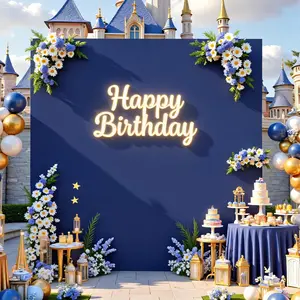 Navy Blue Square Arch Backdrop Cover 6.6x6.6FT,-Sided Stretchy Spandex Fits Square Arch Backdrop Stand, Navy Background Backdrop for Wedding Baby Shower Birthday Decorations