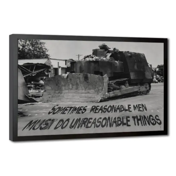 Vintage Bulldozer Printed Paper Poster, Industrial Heavy Equipment Wall Art Decor, Black and White Graphic Print, Garage Man Cave Decor, Unique Gift for Men