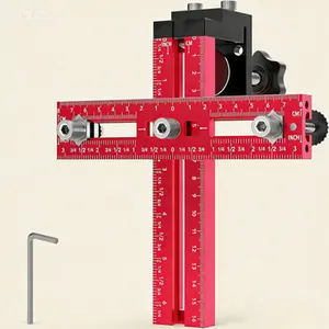 Adjustable Drill Guide Template| Precision Hole Locator for Cabinet Knobs & Handles| DIY Cabinet Installation Jig Tool for 2.5" to 5" Spacing| Reusable Alignment Fixture for Accurate Drilling