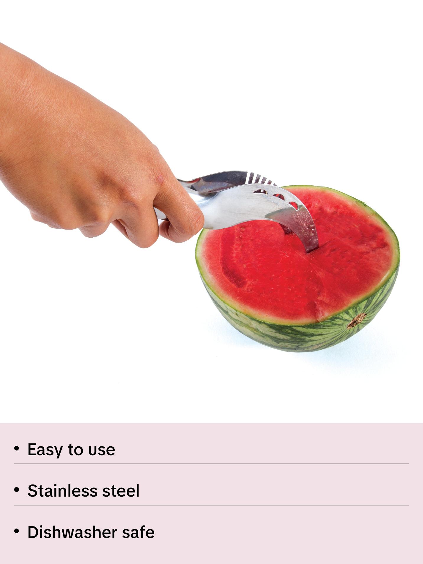 Watermelon Slicer Corer and Server - Stainless Steel Melon Fruit Slicer