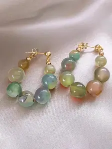 Mixed Color Beaded Decor Earrings, High Quality Earrings, Fashionable Jewelry for Women & Girls, Trendy All-match & Exquisite Jewelry for Birthday Gift