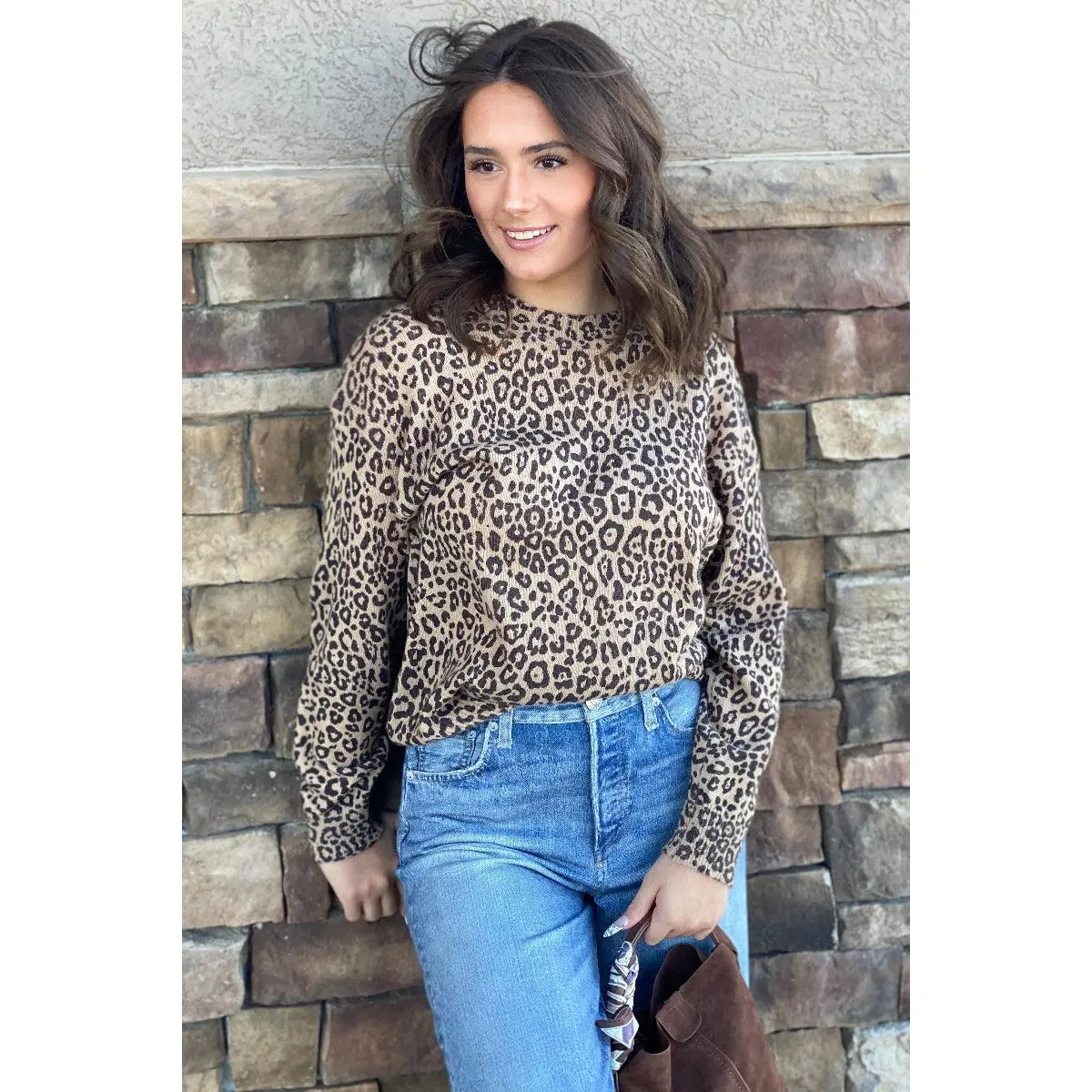 Leopard Crew Neck Sweater