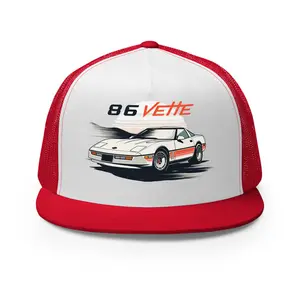 1986 Corvette Hat – Retro C4 Vette Classic Car Mesh back Trucker Cap