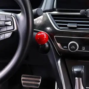 Car One-Button Start Button with Lever, Engine Start Stop Control Rod, Ball Rod Starter Decor Cover, Car Decoration Accessory