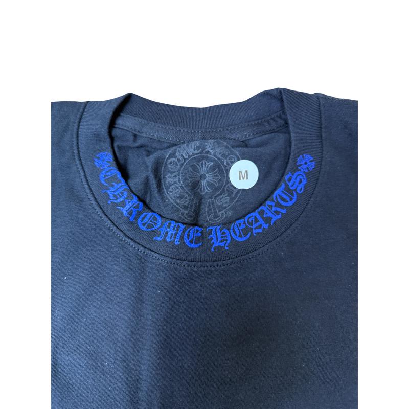 Chrome Hearts Neck Logo Pocket T-Shirt Black / Blue
