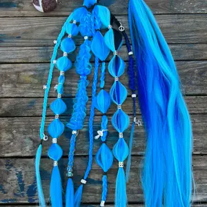 Hair Tie in Braids CUSTOMIZABLE: rave hair Synthetic Synthetic