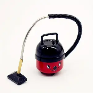 1:12 Scale Miniature Metal Vacuum Cleaner - Realistic Dollhouse Miniature with Red & Blue Accents, Pocket-Sized Collectible Vintage Appliance Display, Durable Iron Construction for Home Decor & Display, Miniature Dollhouse, Collector'S Item, Playful Desig
