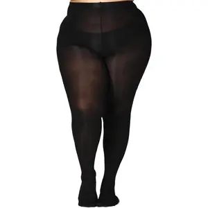 Ultra Plus Size Tights for Women Up To 6x, Semi Opaque Control Top Nylon Pantyhose,High Waist Fashion Stockings Basic Fabric Spandex Womenswear