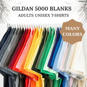 Gildan 5000 Plain Shirt, Gildan Blank Softstyle Tee, Unisex Cotton Shirt for DTG Prints Sublimation Embroidery Heat Transfer , Global Trending Outfits