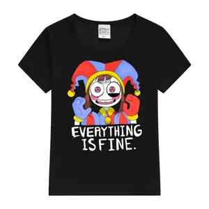 Cute Pomni T-Shirts Children The Amazing Digital Circus Short Sleeve Casual Fashion Printed Boys Girls Tops Spring Summer, Unisex Graphic T-Shirt, Soft Cotton, Perfect Gift for Any Occasion