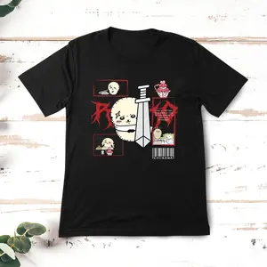 Chiikawa Rakko Tee - Cute Funny Red Grunge T-Shirt 06RER