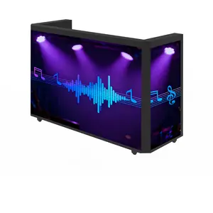 5FT LED Rectangle DJ Booth, Portable Standing DJ Booth, Indoor LED Digital Display Screen DJ Booth Table, Movable Standing LED Video Wall Display Screen DJ Booth | 360SPB