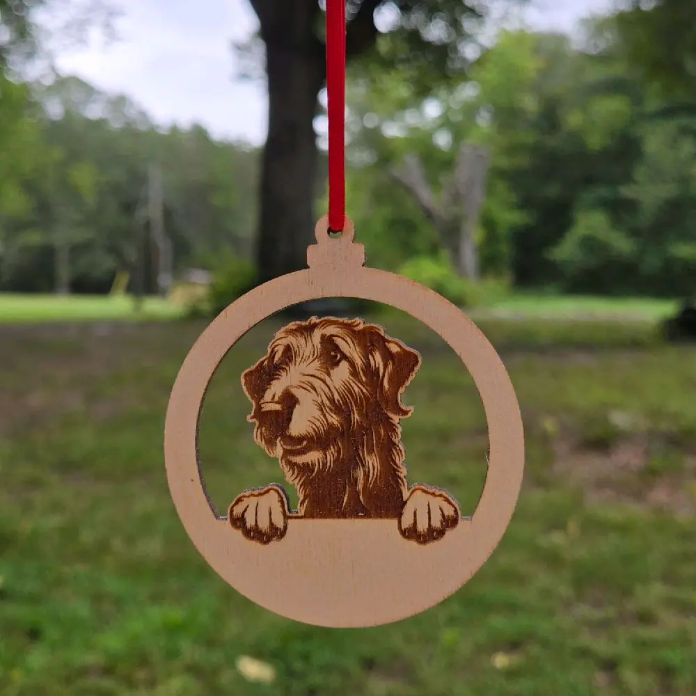 Laser Engraved Personalized Irish Wolfhound Ornament