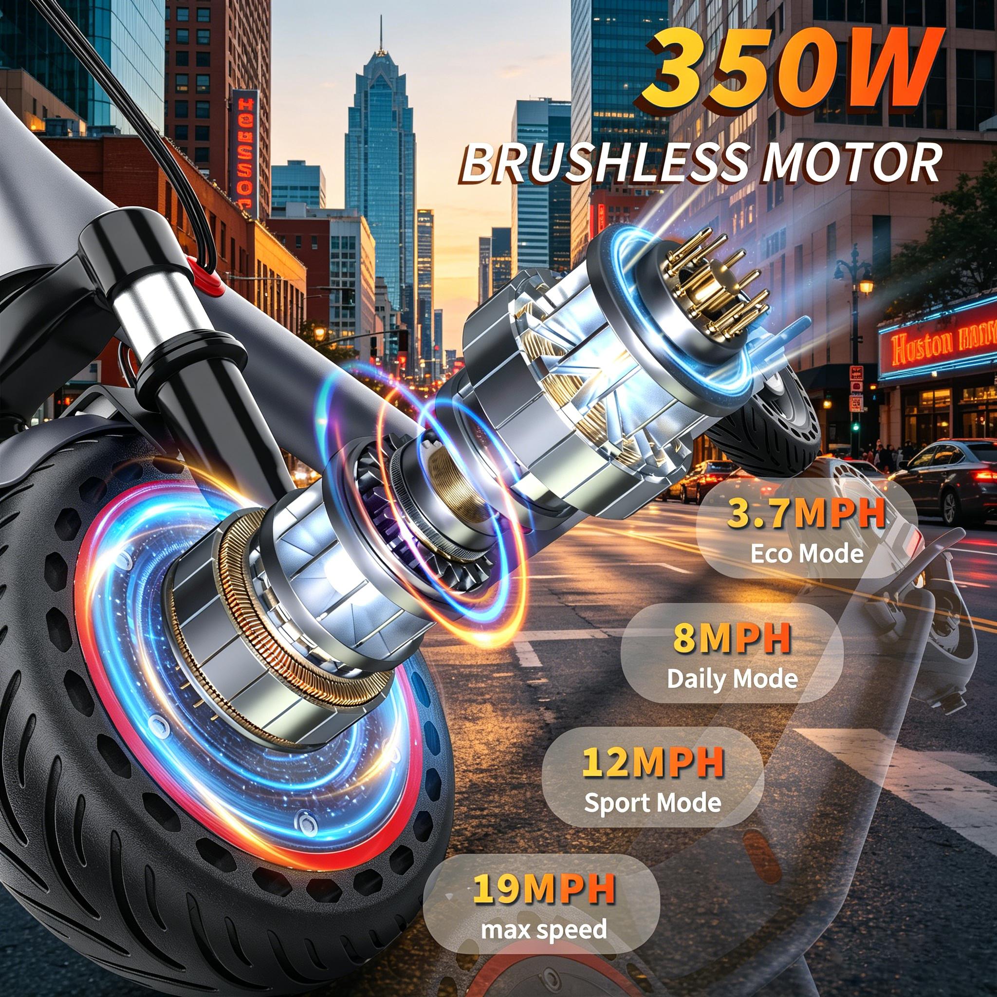 A2026 Upgraded Folding Electric Scooter for Adults & Kids | 8.5"/10"/14" Tires | 16-22 Mph Top Speed | 12-50 Miles Long Range | Dual Braking & Suspension | App Control | With Seat & Storage Bag