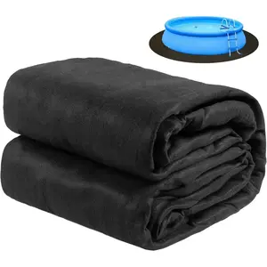 18 FT Round Pool Liner Pad for Above Ground Pool, Gorilla Pad for Above Ground Pool, Durable Geotextile Material, Liner Pads for Puncture Resistent, Extend Liner's Life, Black