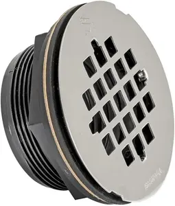 2" Hub Offset PVC Shower Module Drain Solvent Weld with Snap-in Strainer for Efficient Water Flow & Secure Connections