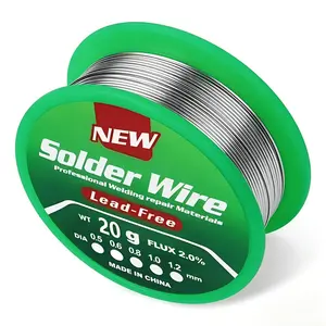 20g Lead-Free Industrial Rosin Core Solder Wire for DIY Projects, Available in 0.6mm, 0.8mm, 1mm Thickness for Electronics and Automotive Repair