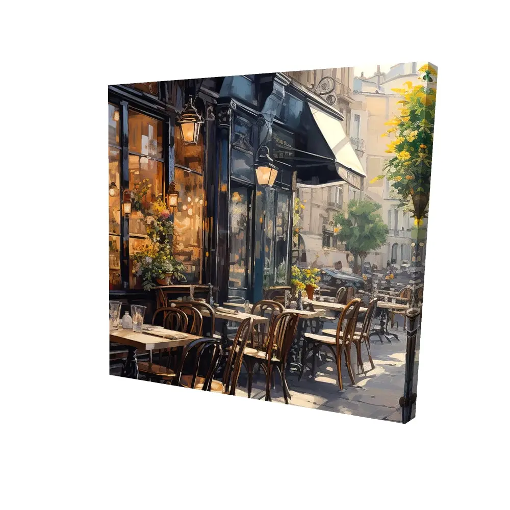 212 MAIN 24x24 in. Urban Street Corner Cafe Photo Print - Artistic Style Artwork, Unframed Wall Art, American Gastronomy Themed Home Decor for Bedroom, Prints Collection, Artistic Style Prints