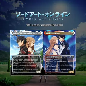 Legends of the Virtual Realm Proxy Commander Deck 100+ Cards | Anime Fantasy Collector Deck | Ready to Play Strategy Deck | Unique Gift