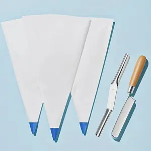 Heavy Duty Cement Sealer Bag, 12" by 24" Tear Resistant Puncture Tip, Grout Bag for Tile Installation, Reusable Masonry Mortar Bag, Blue Construction Tool, Durable Grouting Accessory