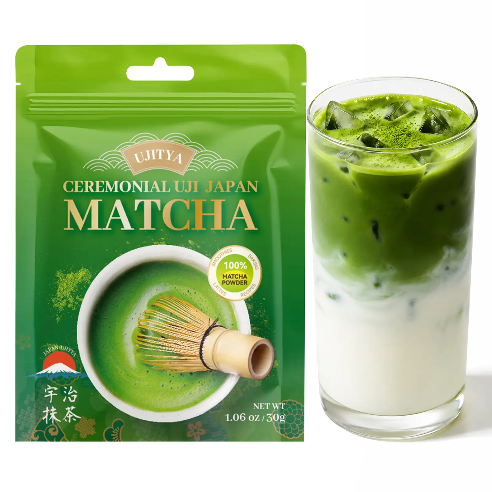 Authentic Japanese Uji Matcha Tea Powder - 1.76oz/50g Tin, Stone-Ground, Sugar-Free, Vegetarian Caffeinated Beverage for Matcha Latte, Baking