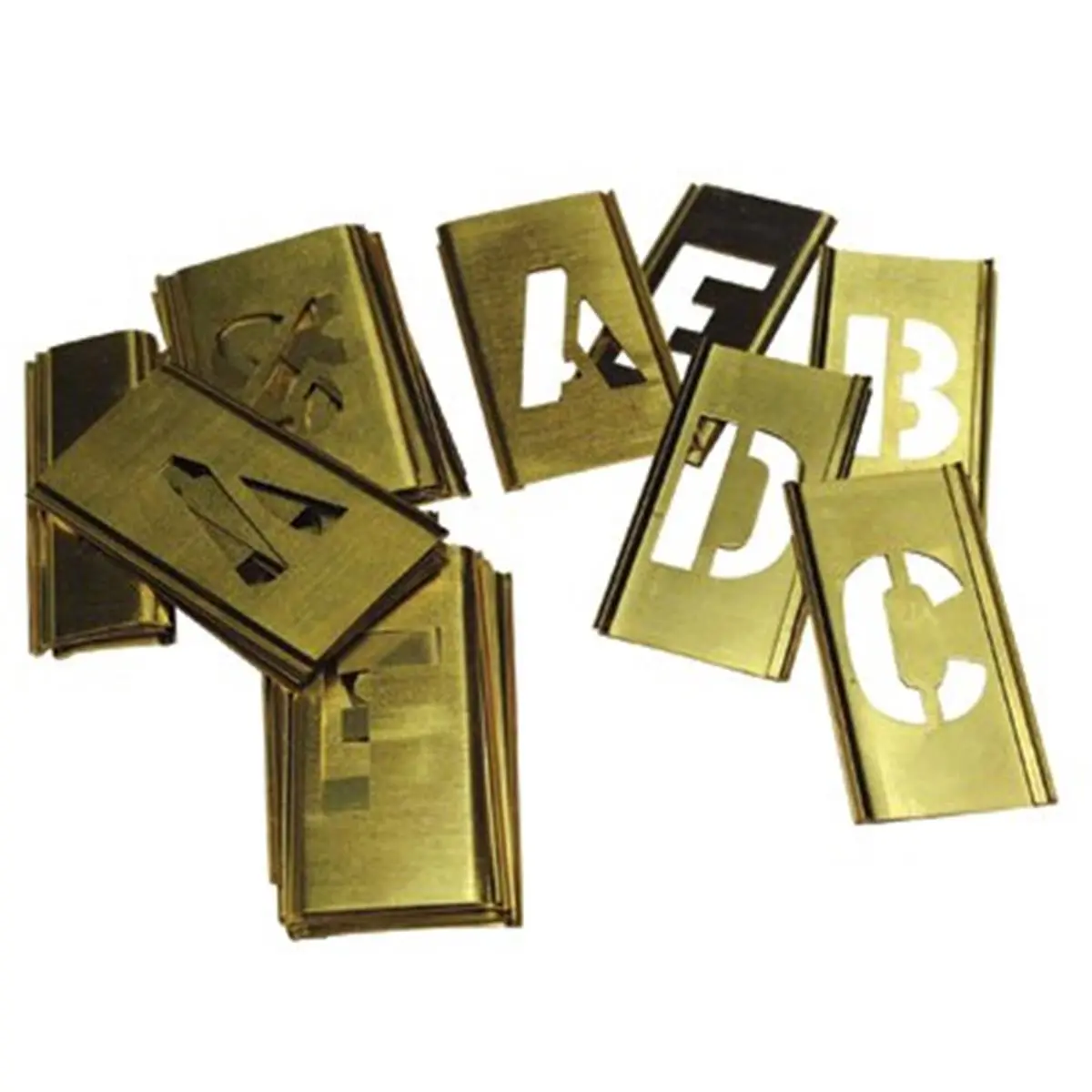 C.H. Hanson Brass Stencil Letter Set with a-z Symbols and Sliding Parts for Cycling Outdoor Recreation