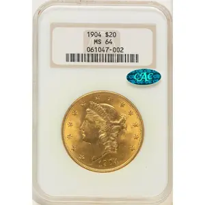 Liberty Double Eagles (1904 $20 Liberty CAC)