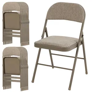 Folding Chairs Set, Foam Padding, Comfortable Padded Seats With Ergonomic Design,Compact Foldable Design For Space Saving Storage