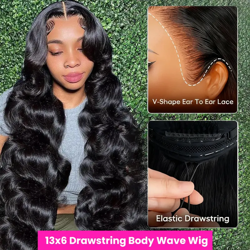 13x6 Drawstring Body Wave