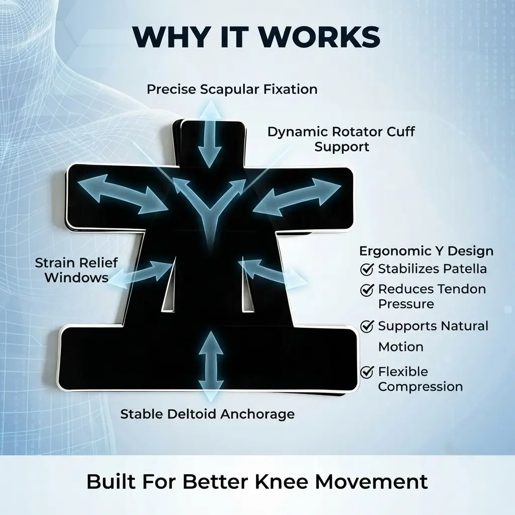 Unisex Cotton Pre-Cut Waterproof Y-Shape Kinesiology Shoulder Support Tape (10PCS Pack) - Athletic Compression Wrap for Gym, Swimming & Outdoor Sports Use