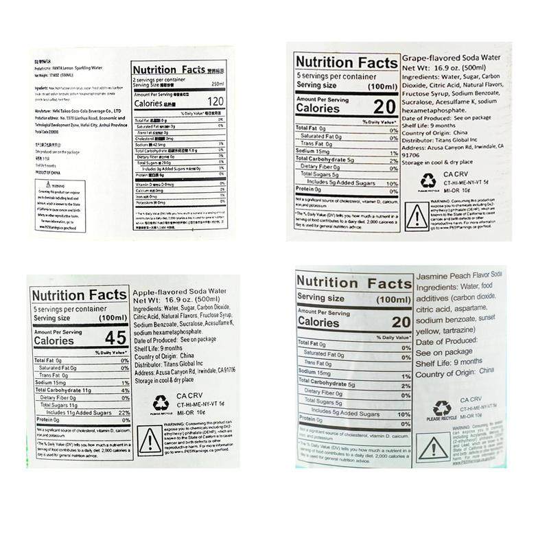 8 bottles of Asian beverages Collection of Casual Drinks - Various Beverage Boxes for Summer Refreshment