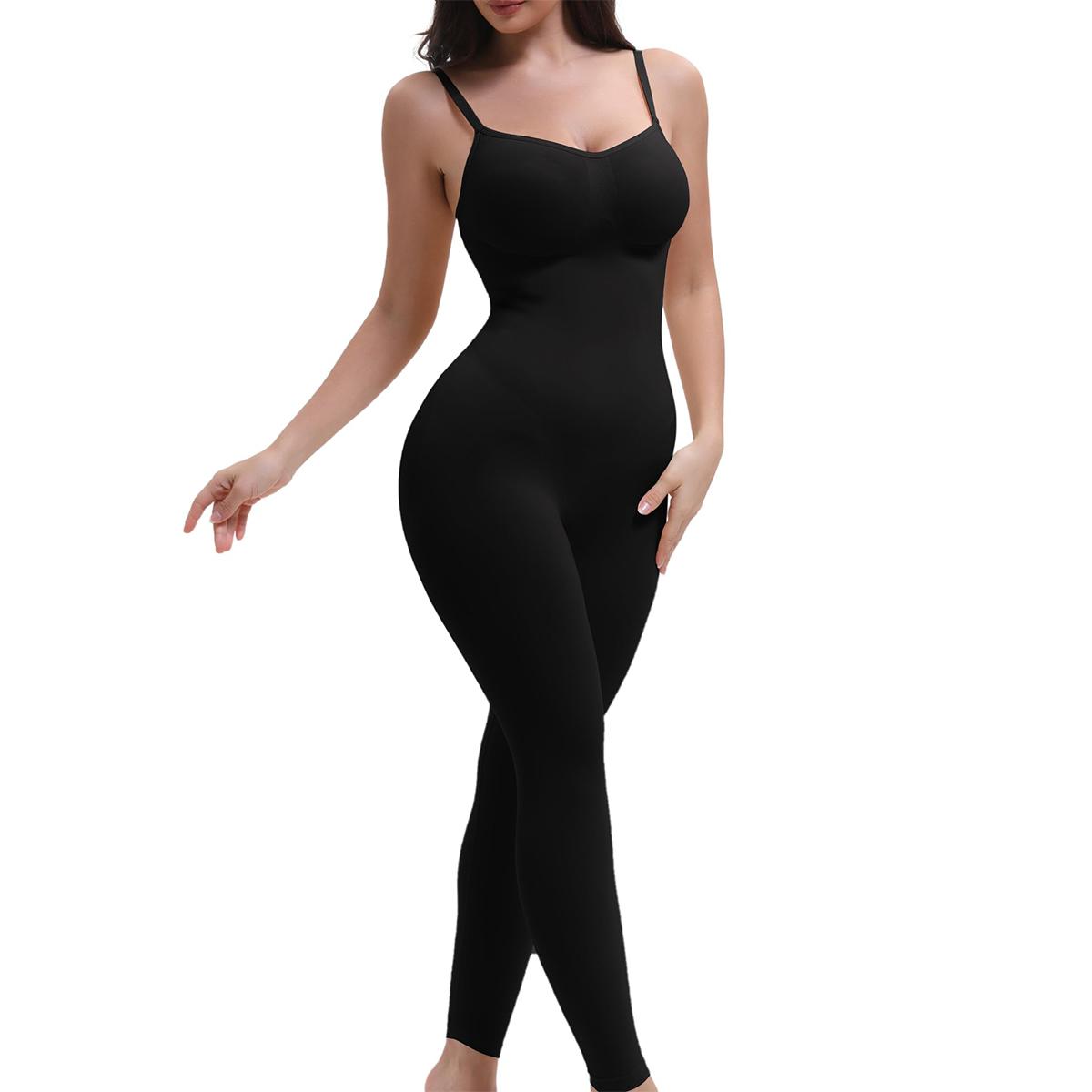 SHAPERX Full Body Shapewear Tummy Control High Waisted Leggings Stretchy Bodysuit Black Sculpting