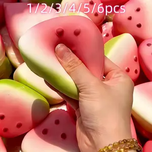 2/3/4pcs，Cute Watermelon Squishy Toys, Slow Rebound Stress Relief Finger Toy, Super Soft Squeeze Toy, Kids & Adults, Anxiety Relief Sensory Toy