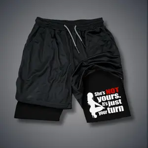 [Viral]  80s 90s Double-Layer Sports Shorts Graphic Shorts Black Camo Streetwear Shorts Men Outfits Men Vacation Outfits Shorts