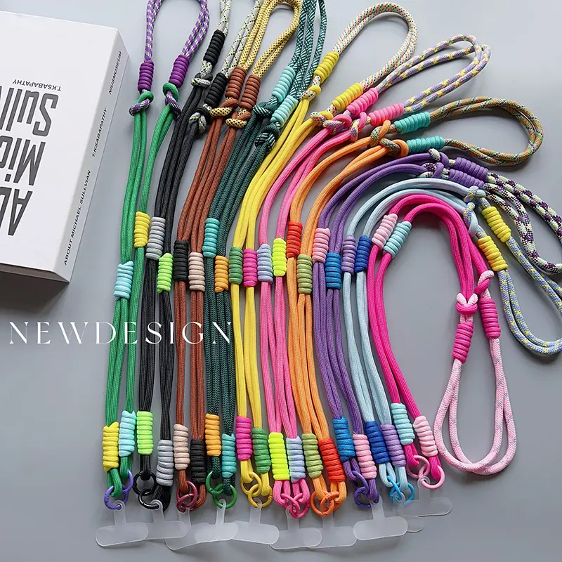 Trendy Korean Long Rope Lanyard, Crossbody Shoulder Strap Keychain with Replacement Patch, Stylish Adjustable Mobile Phone Accessory, sturdy durable craft and easy installation, great for leisure outings, vacation travel and daily fashion matching