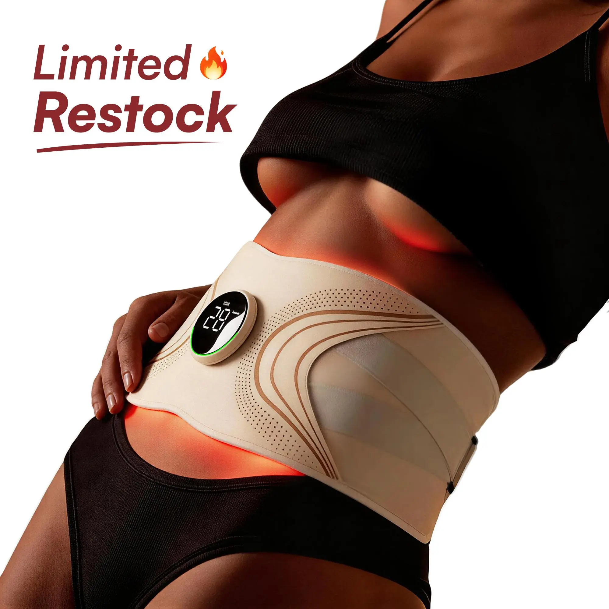 【RESTOCK】INIA PULSE 1064nm Red Light Belt | All-in-One Postpartum Sculptor: Fade Stretch Marks & Tighten "Mommy Pooch" | 1064nm Deep-NIR & EMS Abdominal Repair Belt,Summer Beauty Gift Ideas