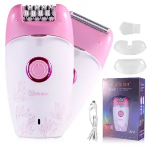 2 in 1 Women's Electric Hair Removal Device, Facial Epilator for Women,  Suitable for hair on arms, legs, and armpits，Bikini trimmer，Rechargeable, with built-in lighting, two speed regulation