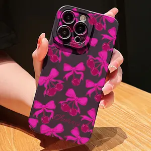 for iPhone 17 ProMax Cherry Pattern Phone Case, Decorative Phone Protector Cover, Phone Accessories Compatible with iPhone 16 15 14 13 12 11 Plus/Pro/Pro Max#TOP PICKS